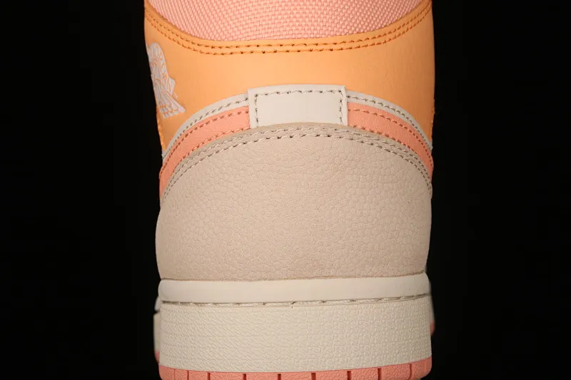 All categories Air Jordan Jordan series basketball shoes Air Jordan 1 Mid G version pure original Air Jordan 1 Mid SE AJ1 Joe 1 Chinese orange and pink splicing mid-top versatile casual sports sneakers DH4270-800